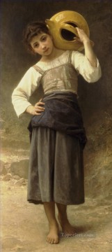 ウィリアム・アドルフ・ブーグロー Painting - フォンテーヌの少女 写実主義 ウィリアム・アドルフ・ブーグロー